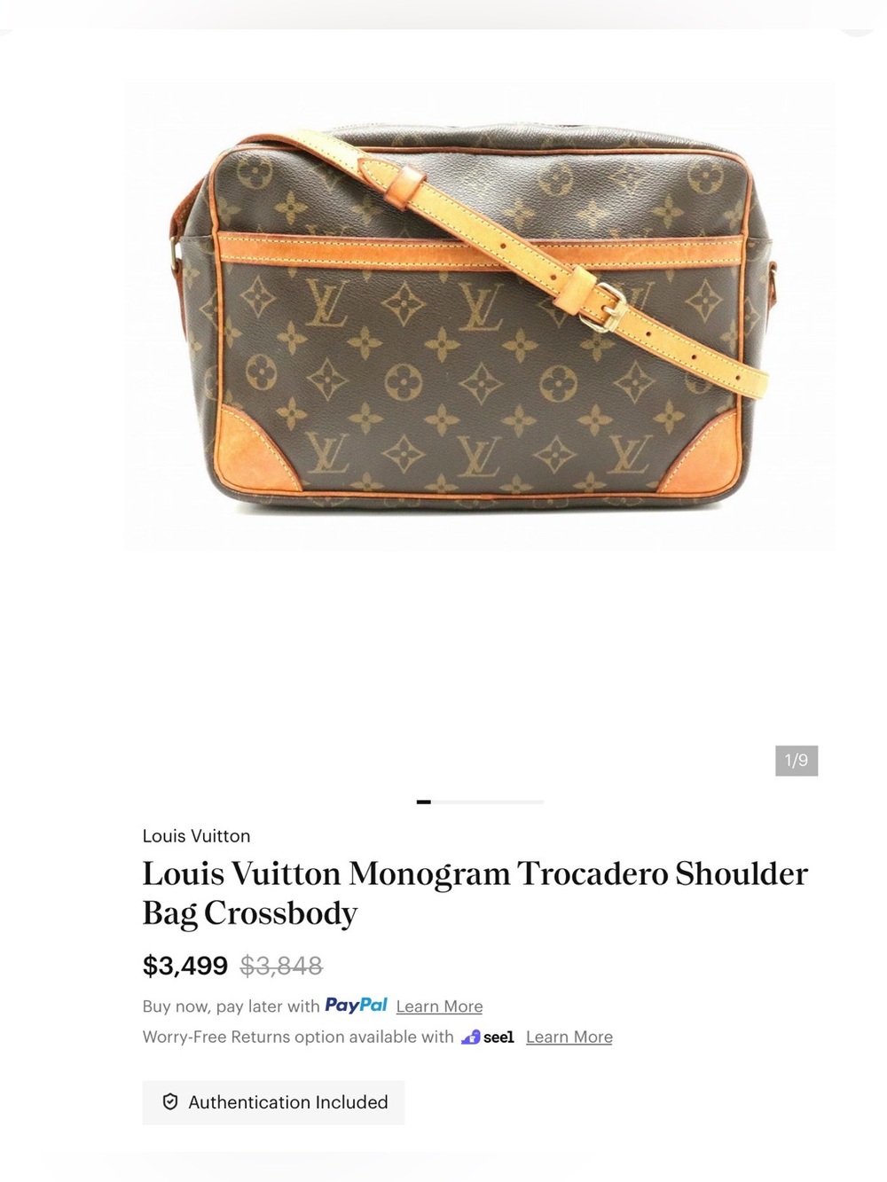 ✅LV AUTHENTIC TROCADERO 30 Monogram LOUIS VUITTON - Picture 2 of 12
